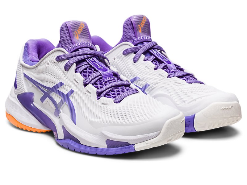 Women's Asics Court FF 3 Tennis Shoes White/Amethyst Canada | CA9285-216