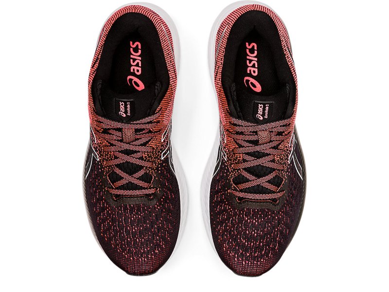 Women's Asics Evoride 2 Running Shoes Black/Blazing Coral Canada | CA8900-970