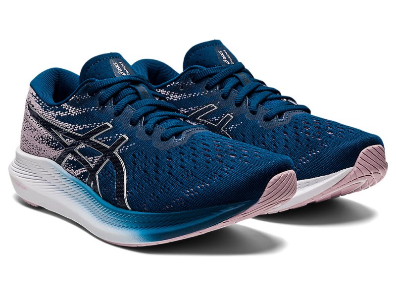 Women's Asics Evoride 3 Running Shoes Mako Blue/Pure Silver Canada | CA8594-409