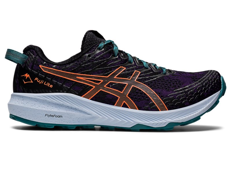 Women\'s Asics Fuji Lite 3 Trail Running Shoes Night Shade/Nova Orange Canada | CA4825-866