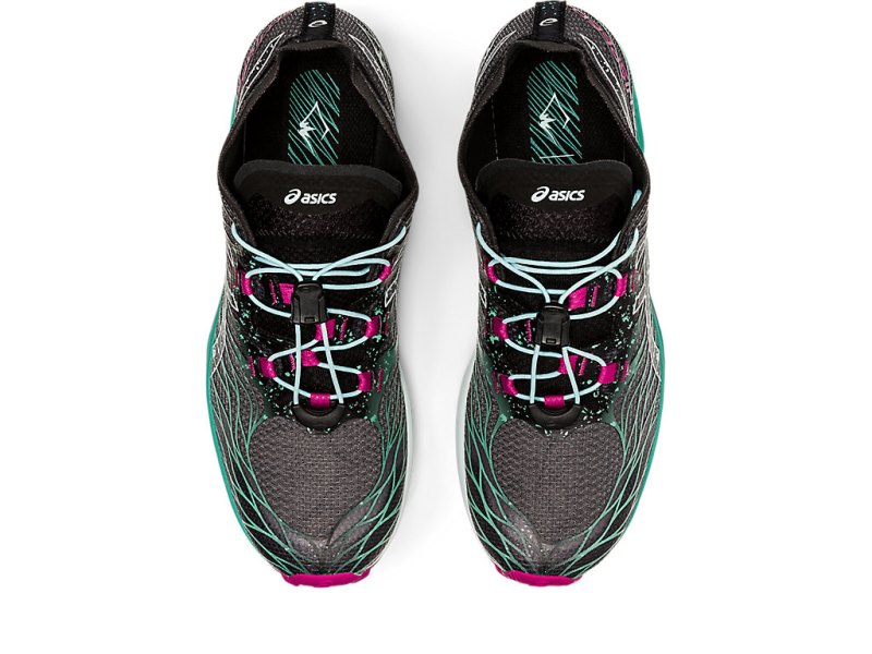 Women's Asics Fujispeed Trail Running Shoes Black/Soothing Sea Canada | CA3228-881