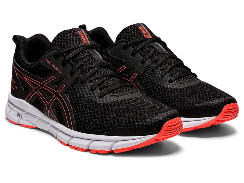 Women's Asics Gel-33 Running Shoes Black/Flash Coral Canada | CA7344-821