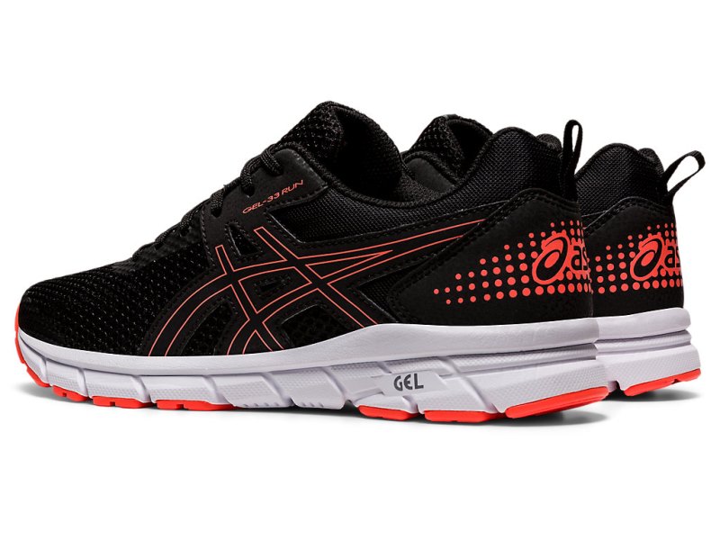 Women's Asics Gel-33 Running Shoes Black/Flash Coral Canada | CA7344-821