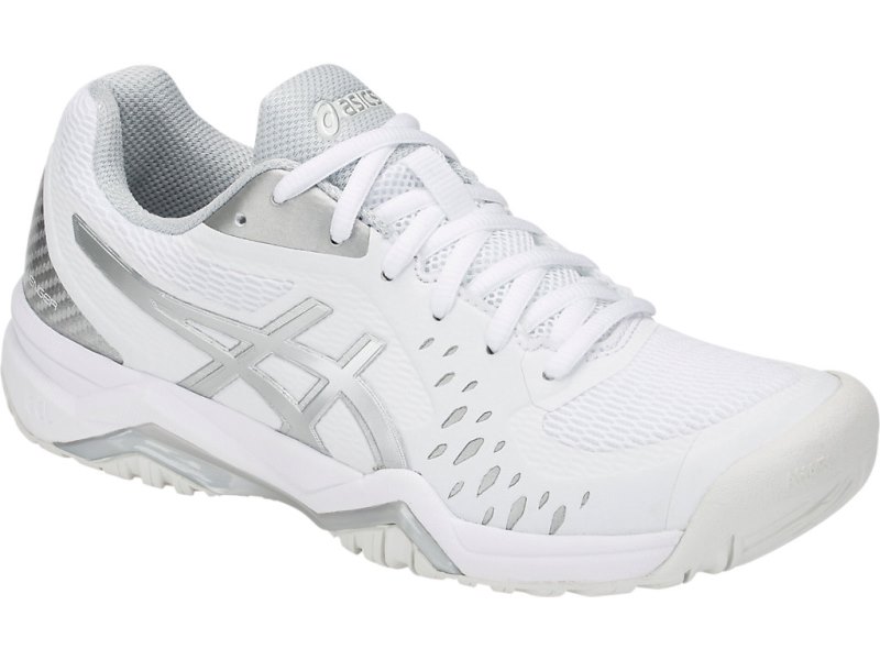 Women's Asics Gel-challenger 12 Tennis Shoes White/Silver Canada | CA2551-730