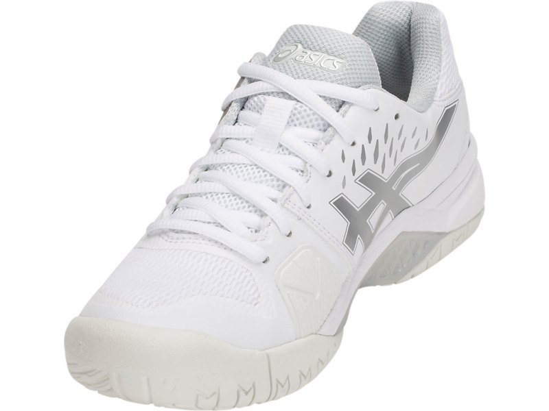 Women's Asics Gel-challenger 12 Tennis Shoes White/Silver Canada | CA2551-730