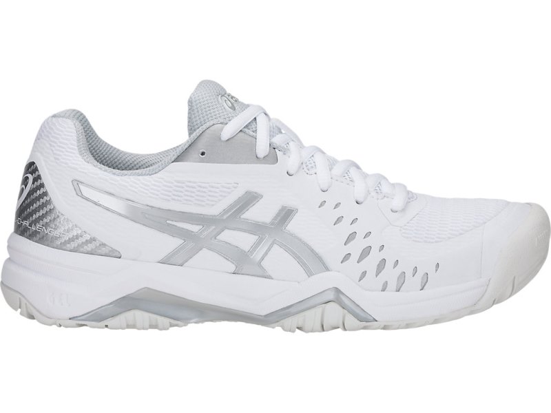 Women\'s Asics Gel-challenger 12 Tennis Shoes White/Silver Canada | CA2551-730