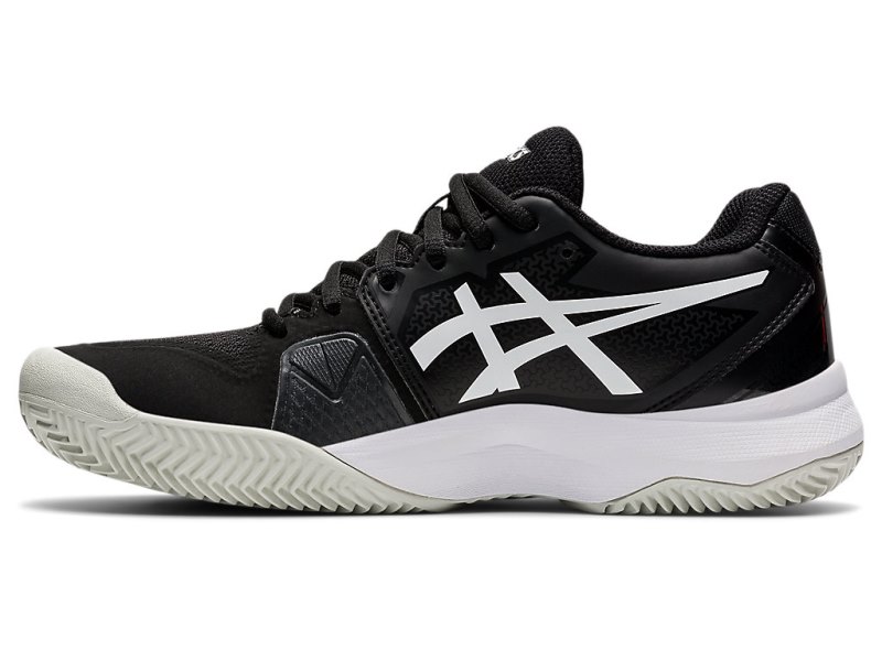 Women's Asics Gel-challenger 13 Clay Tennis Shoes Black/White Canada | CA2631-873