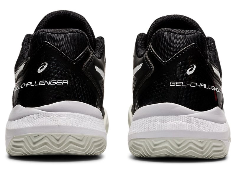 Women's Asics Gel-challenger 13 Clay Tennis Shoes Black/White Canada | CA2631-873