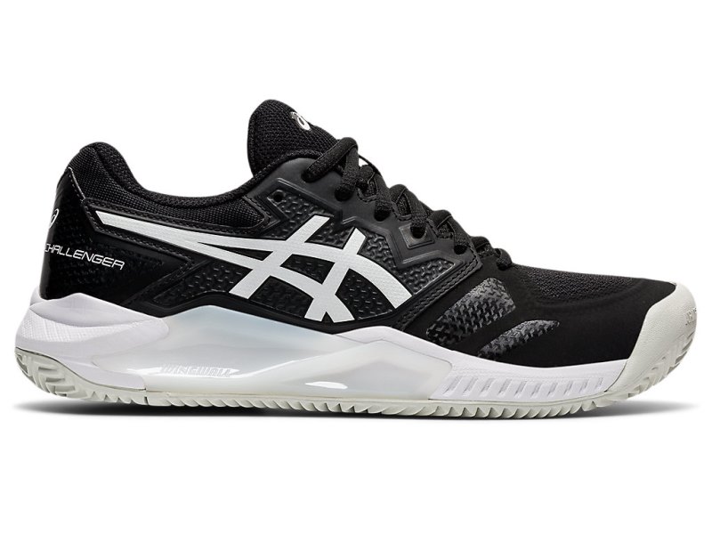 Women\'s Asics Gel-challenger 13 Clay Tennis Shoes Black/White Canada | CA2631-873