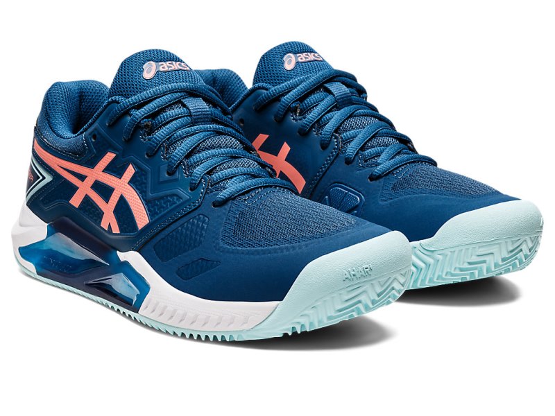 Women's Asics Gel-challenger 13 Clay Tennis Shoes Light Indigo/Guava Canada | CA3803-918