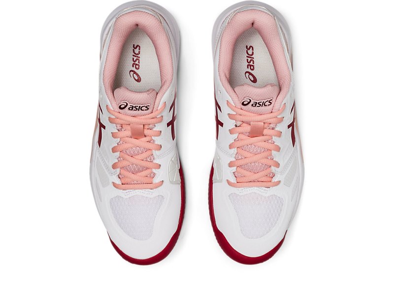 Women's Asics Gel-challenger 13 Clay Tennis Shoes White/Cranberry Canada | CA4645-891