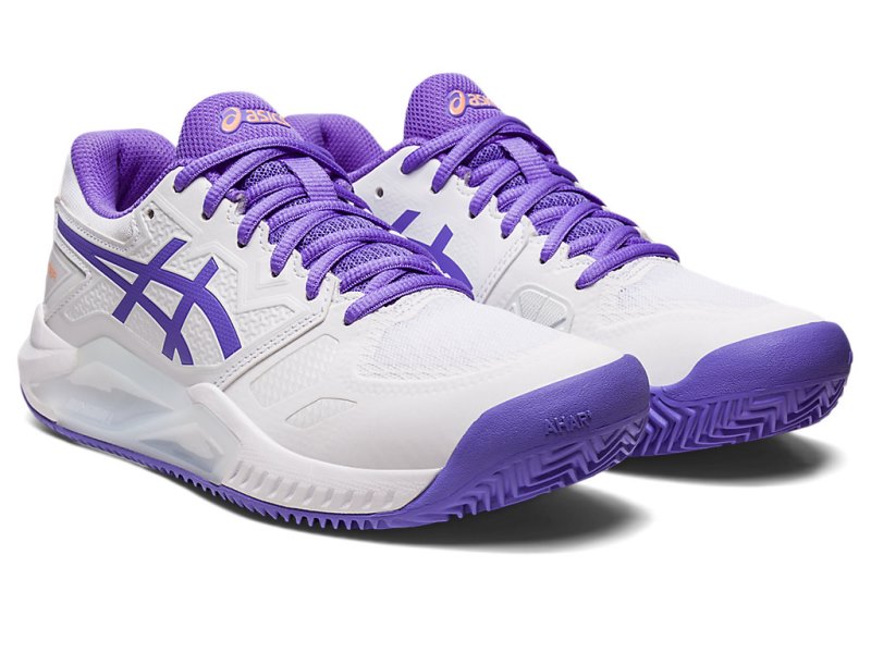 Women's Asics Gel-challenger 13 Clay Tennis Shoes White/Amethyst Canada | CA8846-518