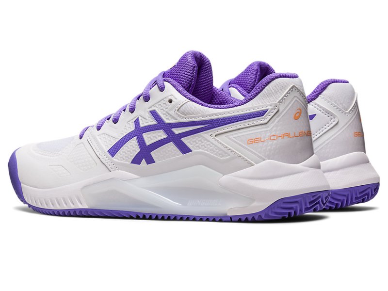 Women's Asics Gel-challenger 13 Clay Tennis Shoes White/Amethyst Canada | CA8846-518