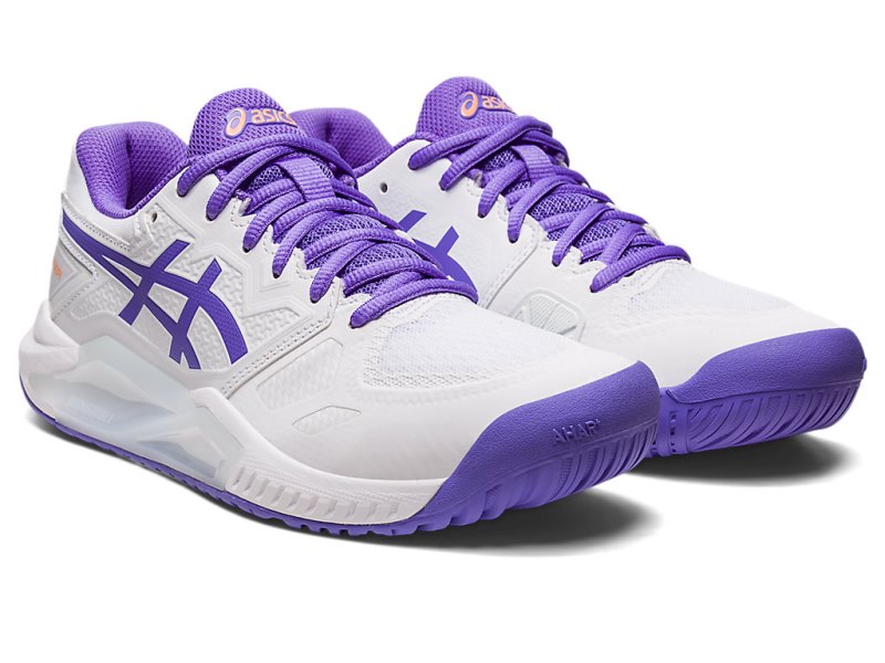 Women's Asics Gel-challenger 13 Tennis Shoes White/Amethyst Canada | CA2550-354