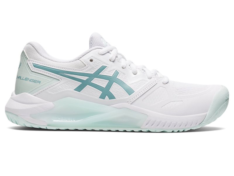 Women\'s Asics Gel-challenger 13 Tennis Shoes White/Smoke Blue Canada | CA5731-680