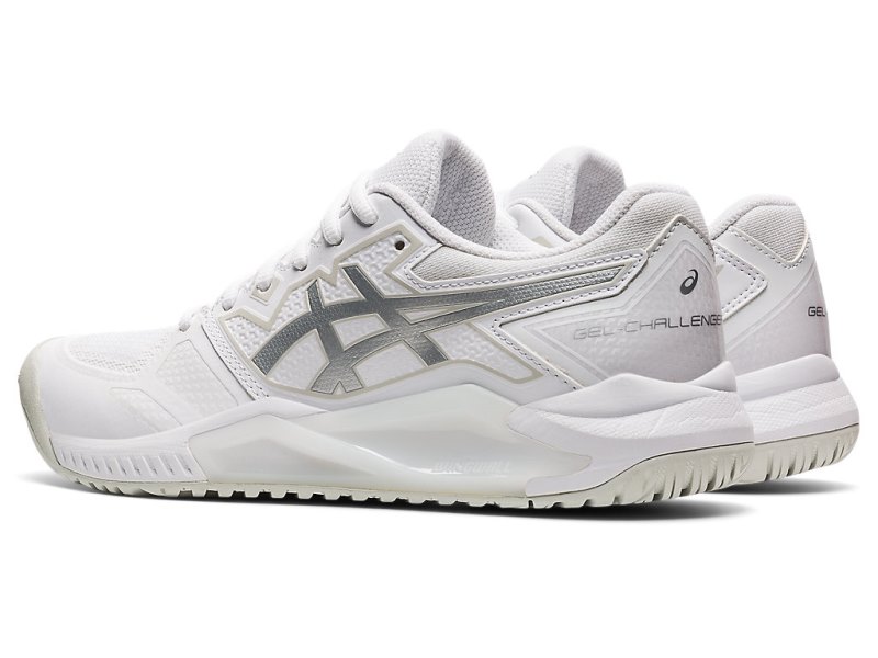 Women's Asics Gel-challenger 13 Tennis Shoes White/Pure Silver Canada | CA8737-843