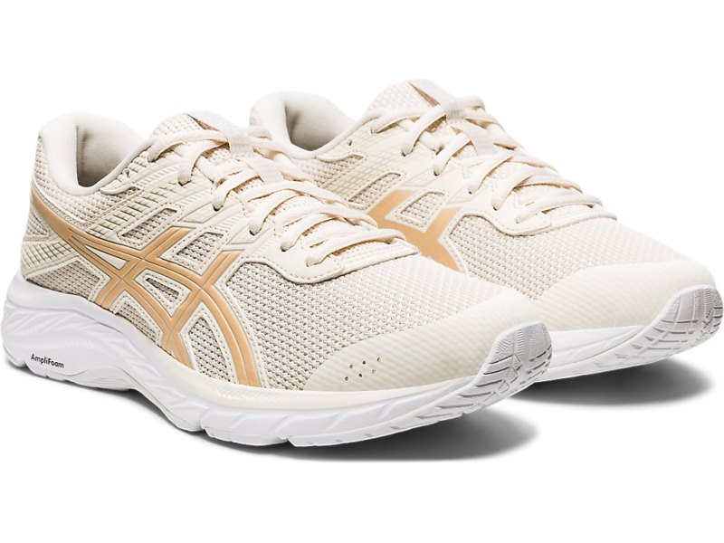 Women's Asics Gel-contend 6 Twist Running Shoes Birch/Champagne Canada | CA2319-827