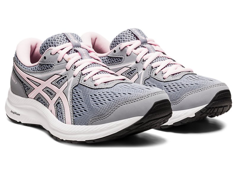 Women's Asics Gel-contend 7 (D) Running Shoes Sheet Rock/Pink Salt Canada | CA3049-965