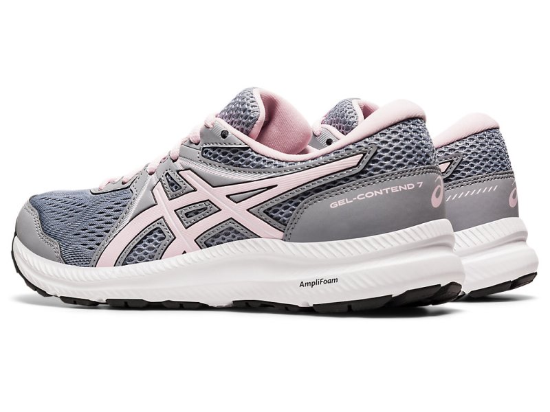 Women's Asics Gel-contend 7 (D) Running Shoes Sheet Rock/Pink Salt Canada | CA3049-965