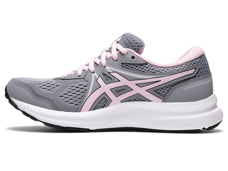 Women's Asics Gel-contend 7 (D) Running Shoes Sheet Rock/Pink Salt Canada | CA3049-965