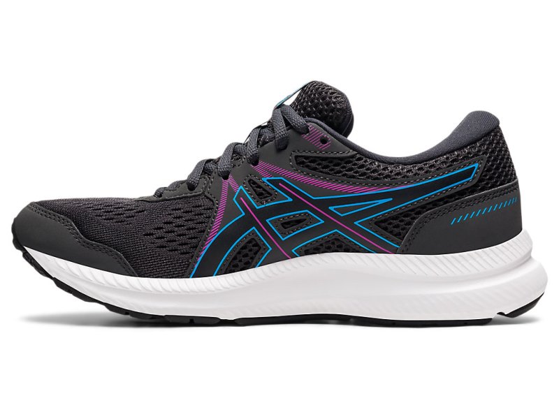 Women's Asics Gel-contend 7 Running Shoes Graphite Grey/Digital Aqua Canada | CA0499-939