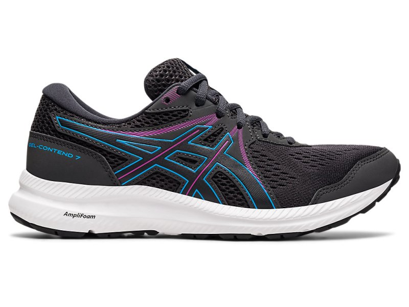 Women\'s Asics Gel-contend 7 Running Shoes Graphite Grey/Digital Aqua Canada | CA0499-939