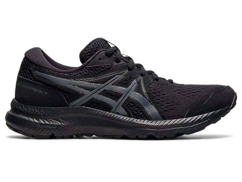 Women\'s Asics Gel-contend 7 Running Shoes Black/Carrier Grey Canada | CA5619-895