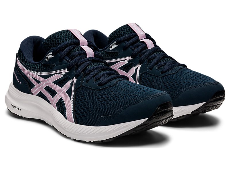 Women's Asics Gel-contend 7 Running Shoes French Blue/Barely Rose Canada | CA7297-931