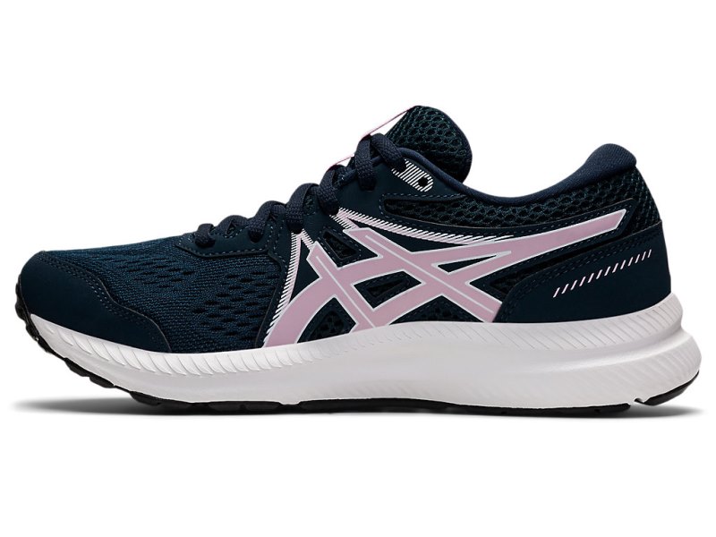 Women's Asics Gel-contend 7 Running Shoes French Blue/Barely Rose Canada | CA7297-931