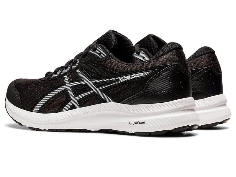 Women's Asics Gel-contend 8 Running Shoes Black/White Canada | CA0524-969