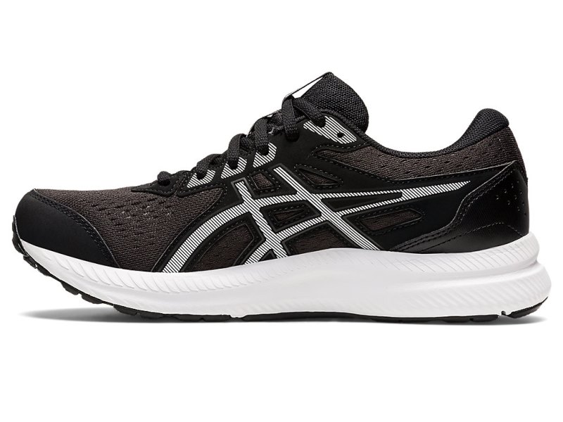 Women's Asics Gel-contend 8 Running Shoes Black/White Canada | CA0524-969