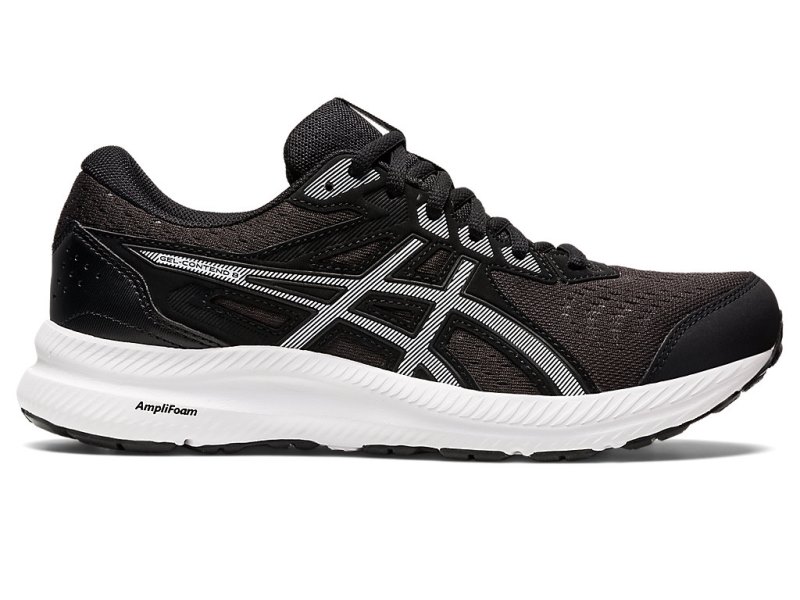 Women\'s Asics Gel-contend 8 Running Shoes Black/White Canada | CA0524-969