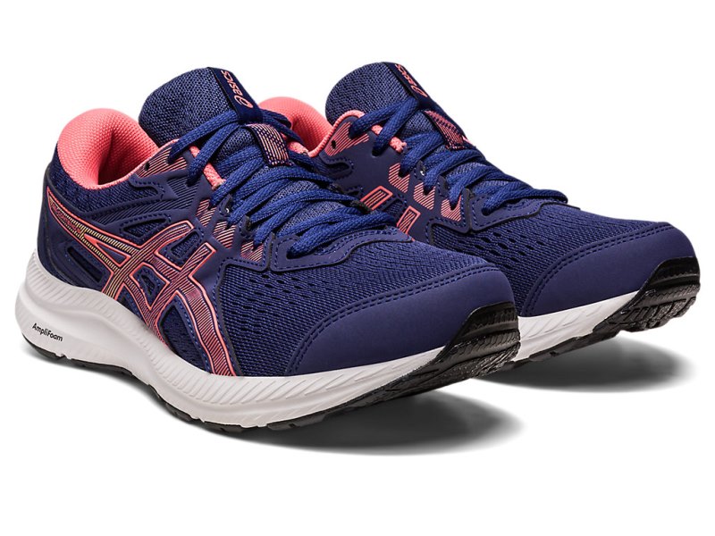 Women's Asics Gel-contend 8 Running Shoes Indigo Blue/Papaya Canada | CA1884-906