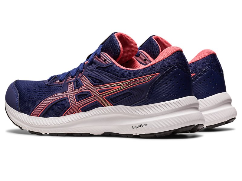 Women's Asics Gel-contend 8 Running Shoes Indigo Blue/Papaya Canada | CA1884-906