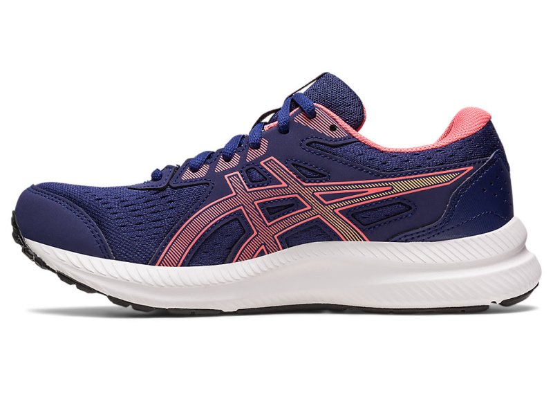 Women's Asics Gel-contend 8 Running Shoes Indigo Blue/Papaya Canada | CA1884-906