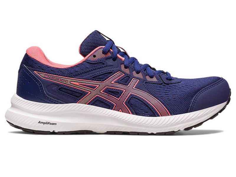 Women\'s Asics Gel-contend 8 Running Shoes Indigo Blue/Papaya Canada | CA1884-906