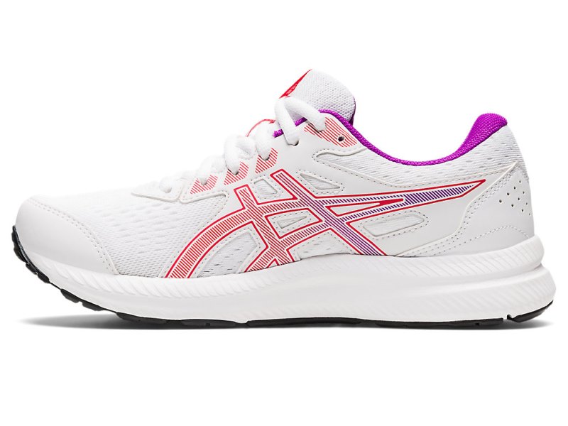 Women's Asics Gel-contend 8 Running Shoes White/Red Alert Canada | CA3036-190