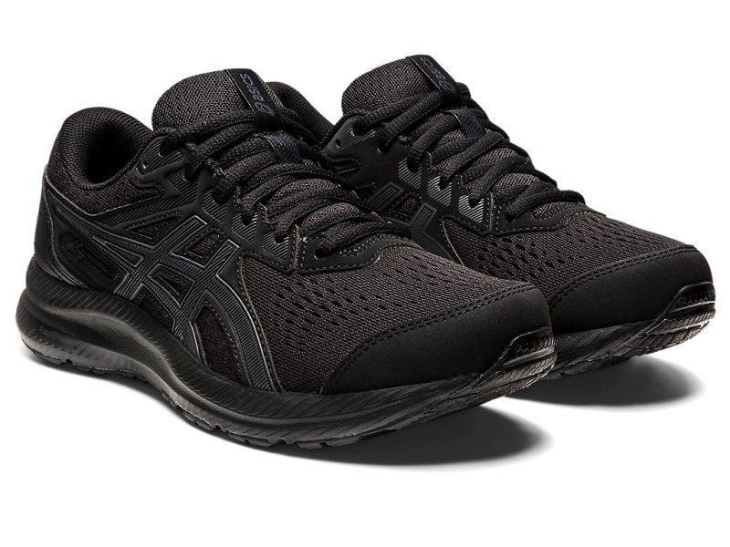 Women's Asics Gel-contend 8 Running Shoes Black/Carrier Grey Canada | CA3399-063