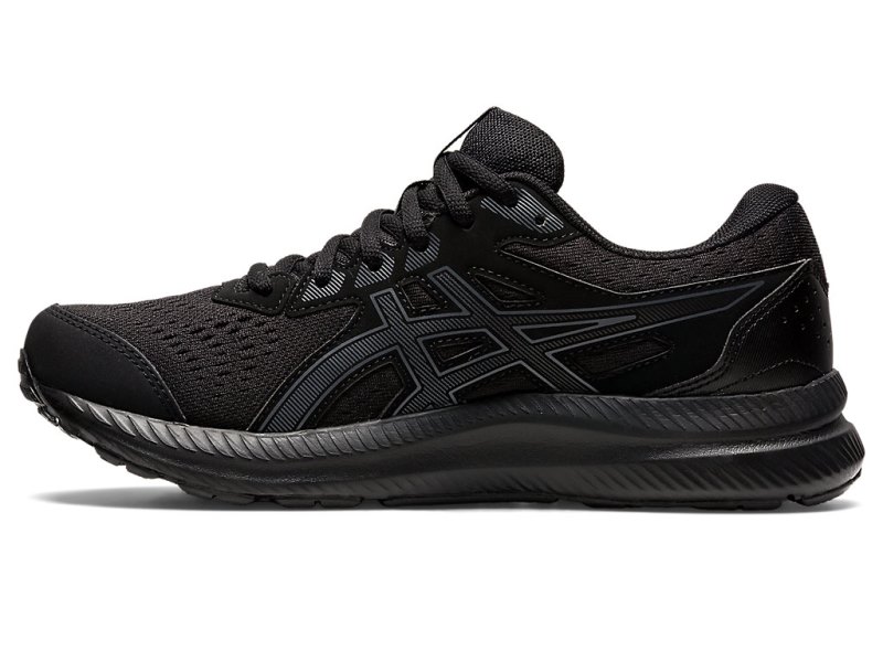 Women's Asics Gel-contend 8 Running Shoes Black/Carrier Grey Canada | CA3399-063