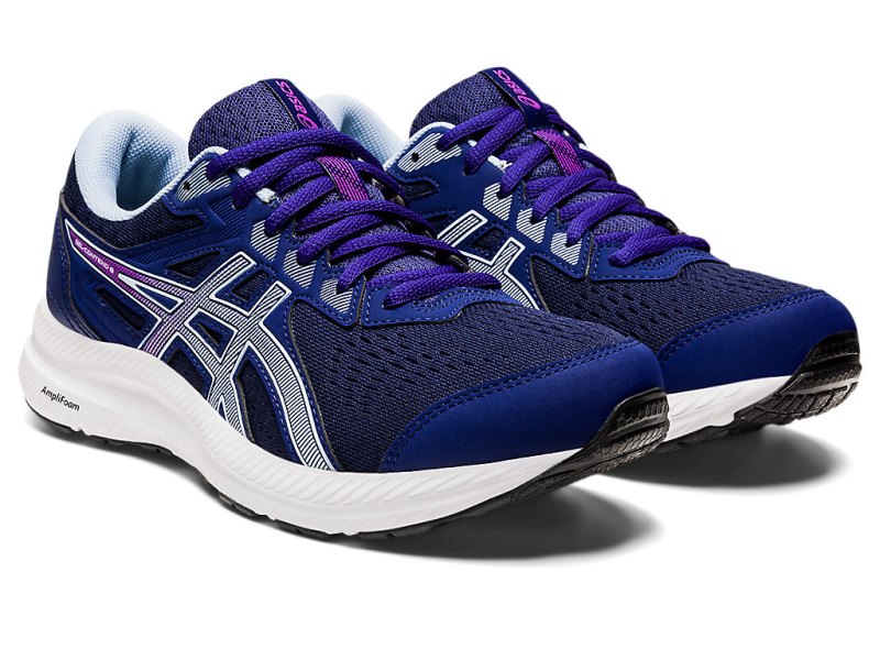 Women's Asics Gel-contend 8 Running Shoes Dive Blue/Soft Sky Canada | CA3957-555