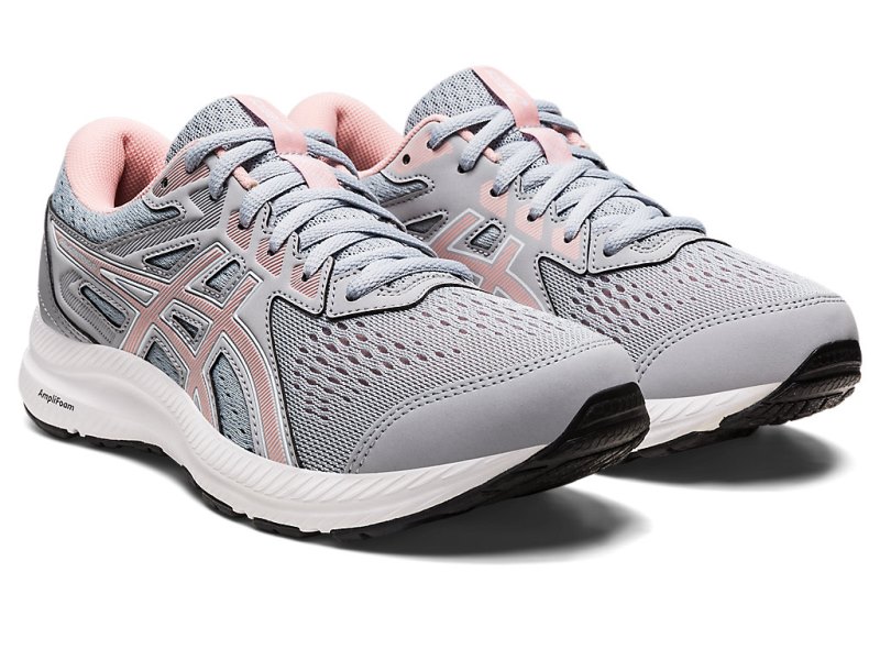 Women's Asics Gel-contend 8 Running Shoes Piedmont Grey/Frosted Rose Canada | CA8457-575