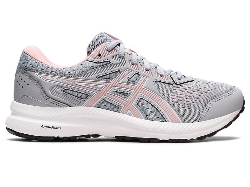 Women\'s Asics Gel-contend 8 Running Shoes Piedmont Grey/Frosted Rose Canada | CA8457-575