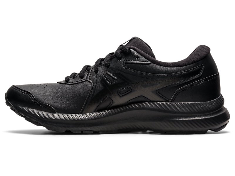 Women's Asics Gel-contend Walker (D) Running Shoes Black/Black Canada | CA5143-642