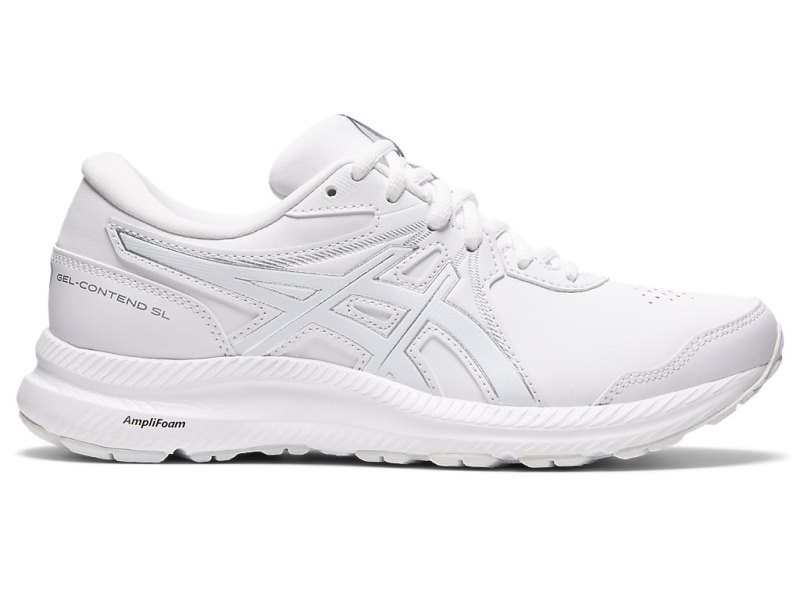 Women\'s Asics Gel-contend Walker Running Shoes White/White Canada | CA1700-391