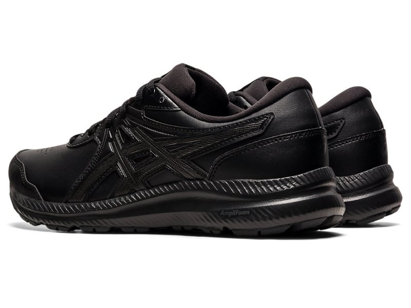 Women's Asics Gel-contend Walker Running Shoes Black/Black Canada | CA8443-052