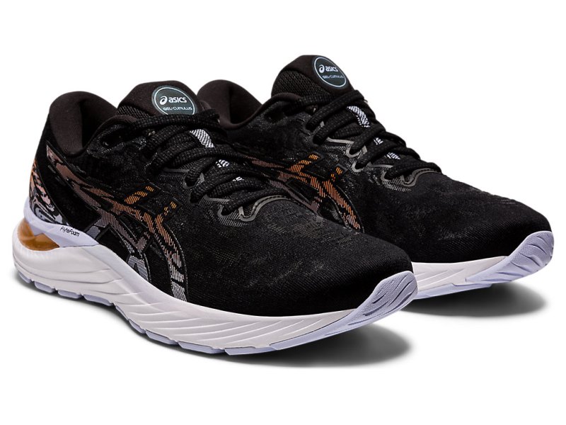 Women's Asics Gel-cumulus 23 (D) Running Shoes Black/Sun Peach Canada | CA6227-359