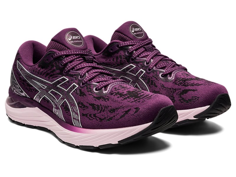 Women's Asics Gel-cumulus 23 Running Shoes Deep Plum/Pure Silver Canada | CA0118-765