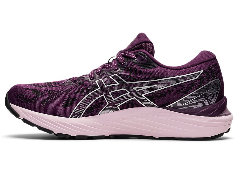 Women's Asics Gel-cumulus 23 Running Shoes Deep Plum/Pure Silver Canada | CA0118-765