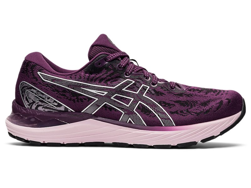 Women\'s Asics Gel-cumulus 23 Running Shoes Deep Plum/Pure Silver Canada | CA0118-765