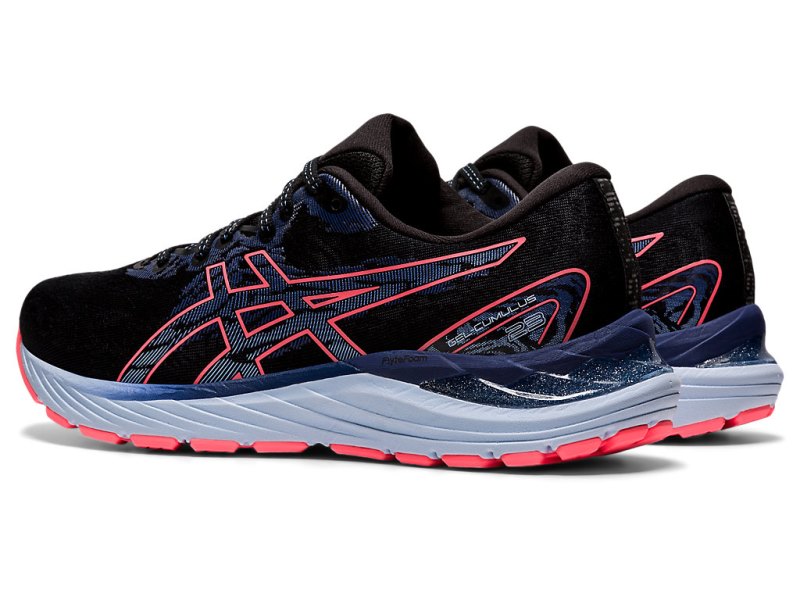 Women's Asics Gel-cumulus 23 Running Shoes Black/Blazing Coral Canada | CA5396-726